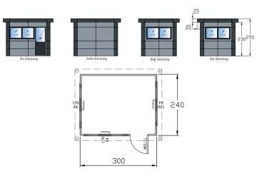 240x300 Metrolux Kabin