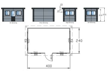 240x400 Metrolux Kabin