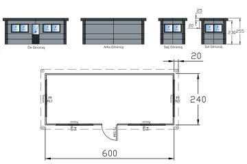 240x600 Metrolux Kabin